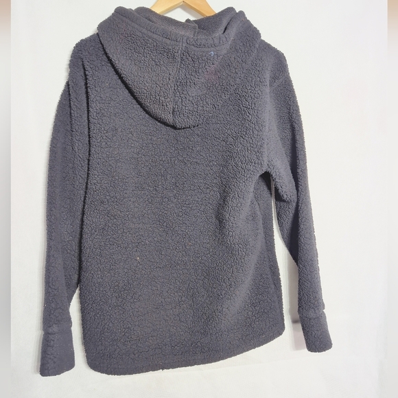 Coca Cola Black Sherpa Hoodie B/W Logo Sz L - Picture 4 of 7